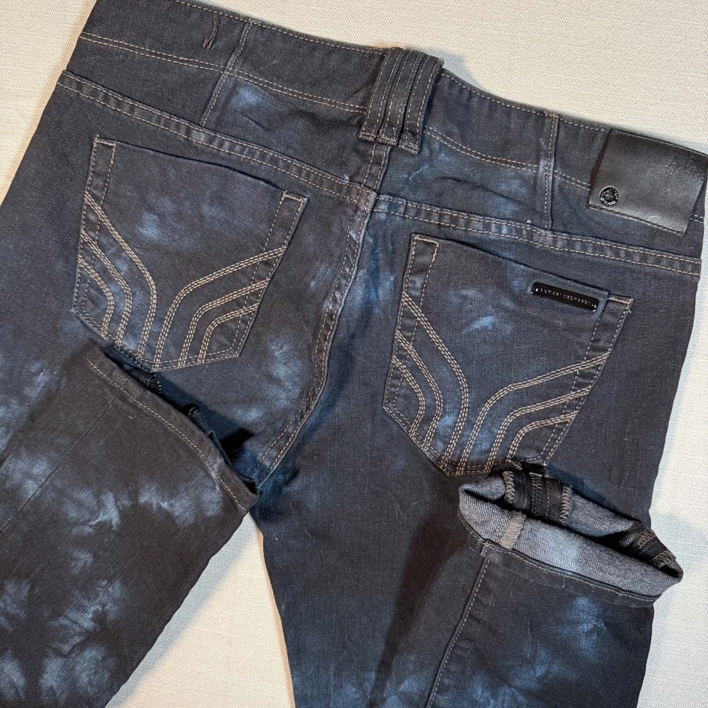 Armani Exchange AX Tie Dye Skinny Jeans Black Blue‎ Grunge Streetwear Size 6